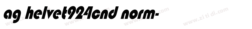 ag helvet924cnd norm字体转换
